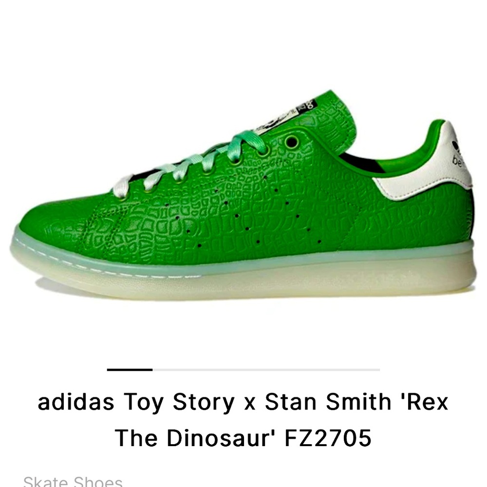 Size 6 Stan Smith Toy Story Rex shoes.